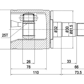 OPTIMA Front Inner Cv Joint - SKU MI6450 - SpareMe