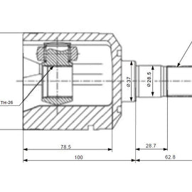 OPTIMA Front Inner Cv Joint - SKU MI6610 - SpareMe