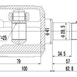 OPTIMA Front Inner Cv Joint - SKU MI6612 - SpareMe