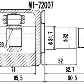 OPTIMA Front Inner Cv Joint - SKU MI6625 - SpareMe