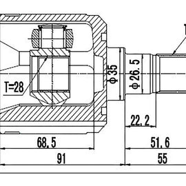 OPTIMA Front Inner Cv Joint - SKU MI6629 - SpareMe