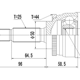 OPTIMA Front Outer Cv Joint - SKU MI7024A - SpareMe