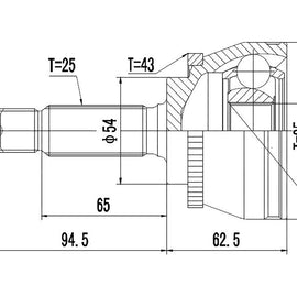 OPTIMA Front Outer Cv Joint - SKU MI7034A - SpareMe