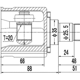 OPTIMA Front Inner Cv Joint - SKU MI8027 - SpareMe
