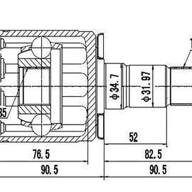 OPTIMA Front Inner Cv Joint - SKU MI84427 - SpareMe
