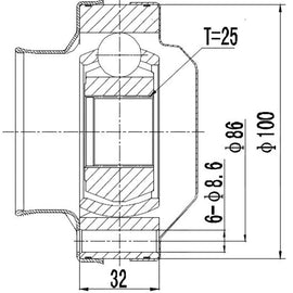 OPTIMA Front Inner Cv Joint - SKU MO6610 - SpareMe