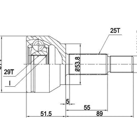 OPTIMA Front Outer Cv Joint - SKU MZ3004 - SpareMe