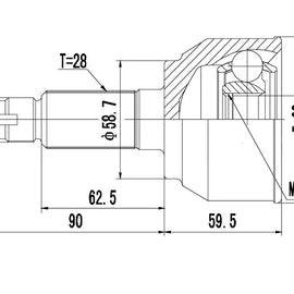 OPTIMA Front Outer Cv Joint - SKU MZ3011 - SpareMe