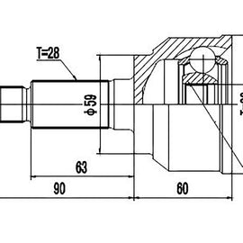 OPTIMA Front Outer Cv Joint - SKU MZ3012 - SpareMe