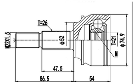 OPTIMA Front Outer Cv Joint - SKU MZ3015 - SpareMe