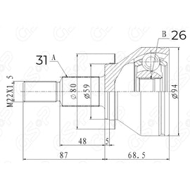 OPTIMA Front Outer Cv Joint - SKU MZ3019 - SpareMe