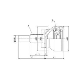 MAZDA CX3 - Front Outer Cv Joint | OPTIMA | MZ3022