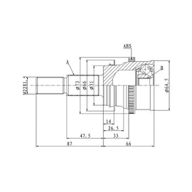 OPTIMA Rear Outer Cv Joint - SKU MZ3023 - SpareMe