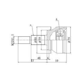 OPTIMA Front Outer Cv Joint - SKU MZ3024 - SpareMe