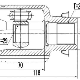 OPTIMA Front Inner Cv Joint - SKU MZ4001 - SpareMe