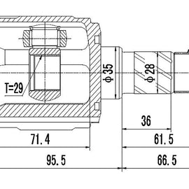 OPTIMA Front Inner Cv Joint - SKU MZ4002 - SpareMe