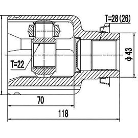 OPTIMA Front Inner Cv Joint - SKU MZ4003 - SpareMe