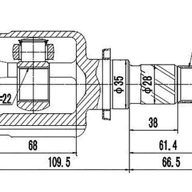 OPTIMA Front Inner Cv Joint - SKU MZ4004 - SpareMe