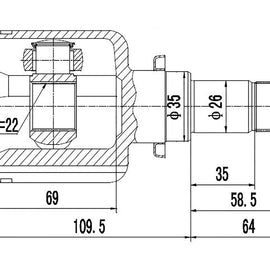 OPTIMA Front Inner Cv Joint - SKU MZ4006 - SpareMe