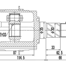OPTIMA Front Inner Cv Joint - SKU MZ4008 - SpareMe