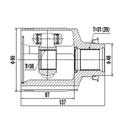 OPTIMA Front Inner Cv Joint - SKU MZ4013 - SpareMe