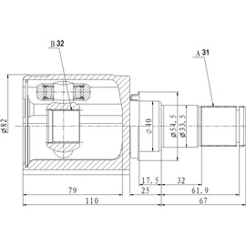 OPTIMA Front Inner Cv Joint - SKU MZ4018 - SpareMe