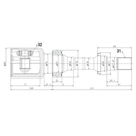 OPTIMA Front Inner Cv Joint - SKU MZ4019 - SpareMe
