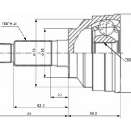 OPTIMA Front Outer Cv Joint - SKU MZ5712 - SpareMe