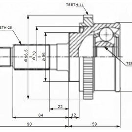 OPTIMA Front Outer Cv Joint - SKU MZ5726A - SpareMe