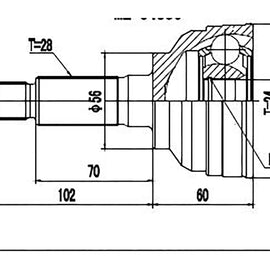 OPTIMA Front Outer Cv Joint - SKU MZ5728 - SpareMe