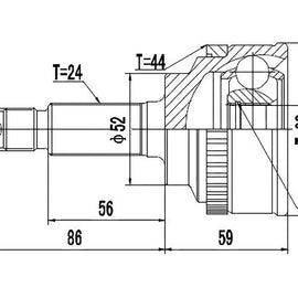 OPTIMA Front Outer Cv Joint - SKU MZ5739A - SpareMe