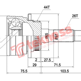 OPTIMA Front Outer Cv Joint - SKU MZ5744A - SpareMe