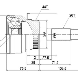 OPTIMA Front Outer Cv Joint - SKU MZ5744 - SpareMe