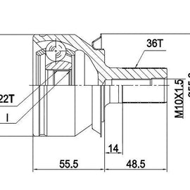 OPTIMA Front Outer Cv Joint - SKU MZ5745 - SpareMe