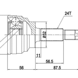 OPTIMA Front Outer Cv Joint - SKU MZ5910 - SpareMe
