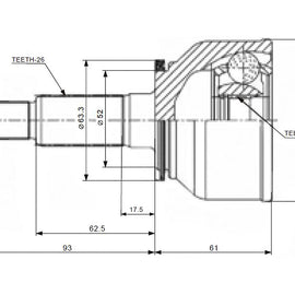 OPTIMA Front Outer Cv Joint - SKU MZ5912 - SpareMe