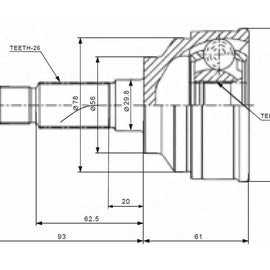 MAZDA 626 - Front Outer Cv Joint | OPTIMA | MZ5923