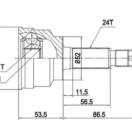 KIA Pride - Front Outer Cv Joint | OPTIMA | MZ5938