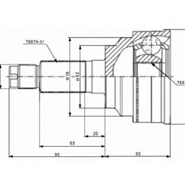 KIA Sedona - Front Outer Cv Joint | OPTIMA | MZ5942