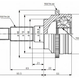 OPTIMA Front Outer Cv Joint - SKU MZ5945A - SpareMe