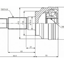 OPTIMA Front Outer Cv Joint - SKU MZ5945 - SpareMe