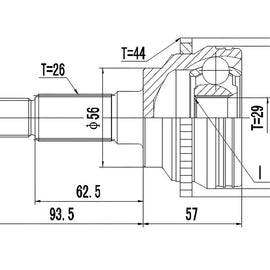 OPTIMA Front Outer Cv Joint - SKU MZ5946A - SpareMe