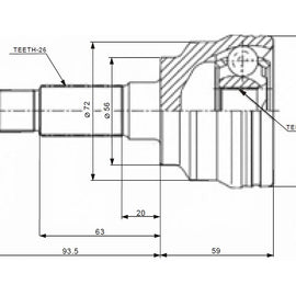 OPTIMA Front Outer Cv Joint - SKU MZ5946 - SpareMe