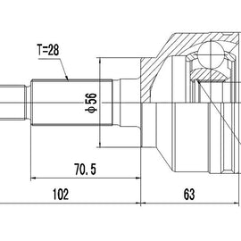 OPTIMA Front Outer Cv Joint - SKU MZ5981 - SpareMe
