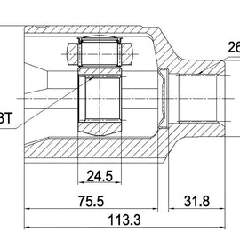 OPTIMA Front Inner Cv Joint - SKU MZ6414 - SpareMe