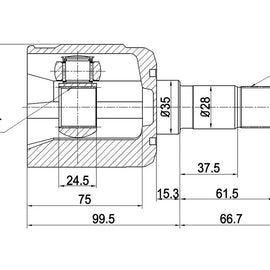OPTIMA Front Inner Cv Joint - SKU MZ6415 - SpareMe