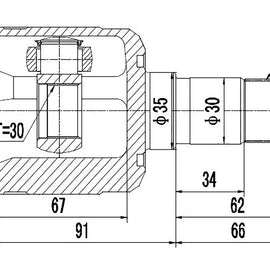 OPTIMA Front Inner Cv Joint - SKU MZ6431 - SpareMe