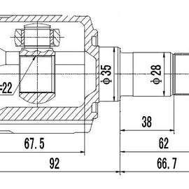 OPTIMA Front Inner Cv Joint - SKU MZ6455 - SpareMe