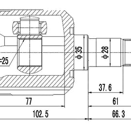 OPTIMA Front Inner Cv Joint - SKU MZ8022 - SpareMe