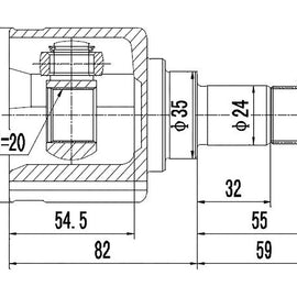 OPTIMA Front Inner Cv Joint - SKU MZ8039 - SpareMe